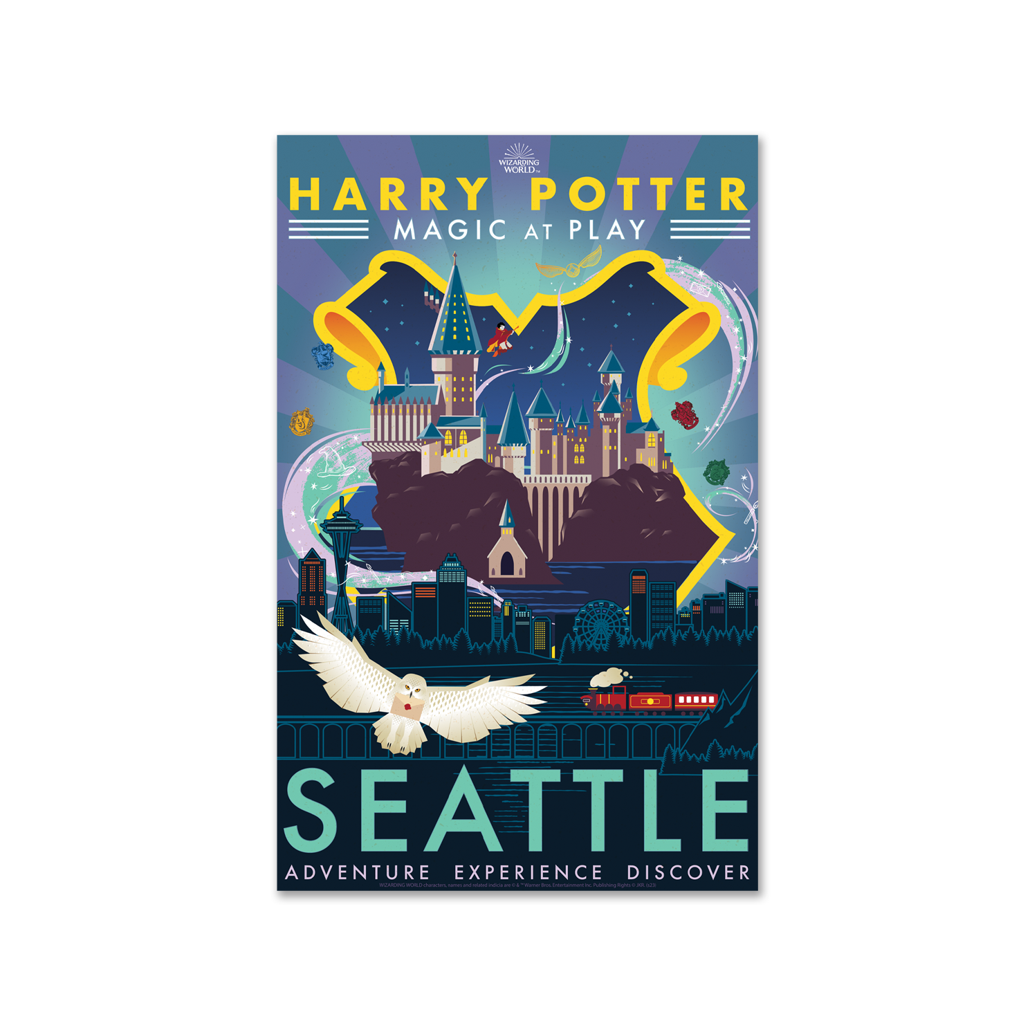 Magic At Play Seattle Poster Harry Potter™ Magic at Play Merchandise by Creative Goods